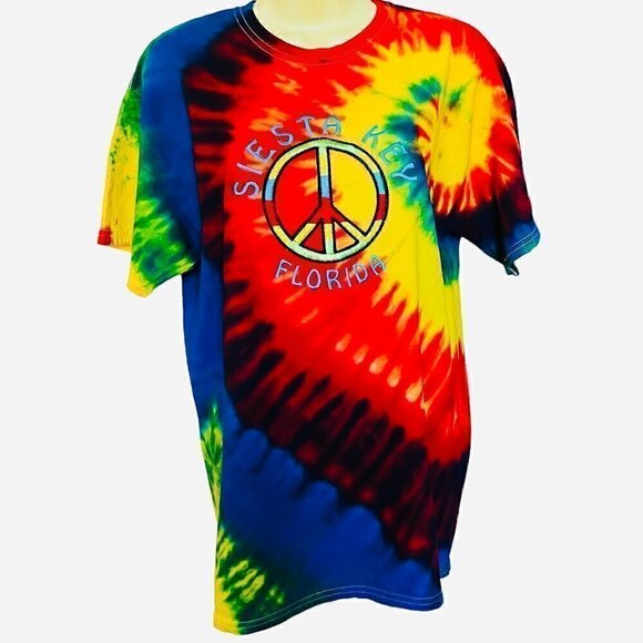 𝅺tie Dye Spiral Casual Vacation Graphic Women shirts. Size Large - Picture 3 of 6